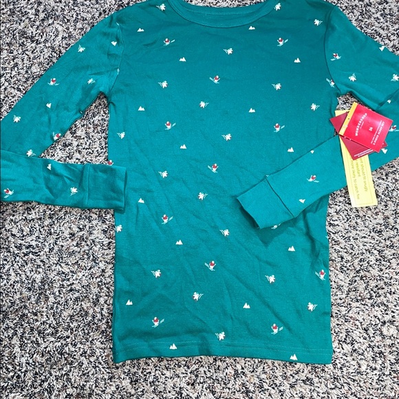 π Wondershop Green Holiday Festive Polar Bear Matching Pajama Set Unisex 14 NWT - Picture 2 of 5